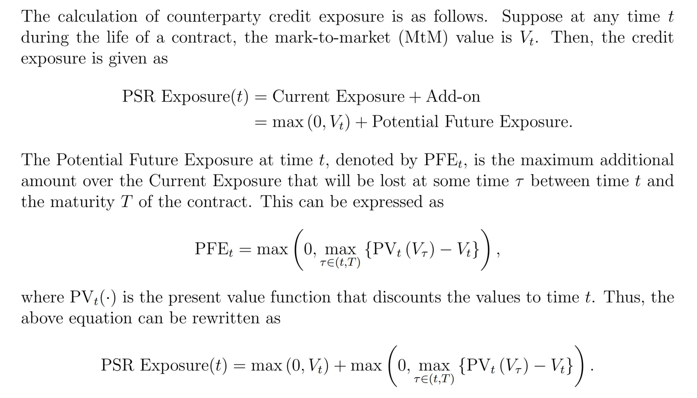 Pre-Settlement Risk
